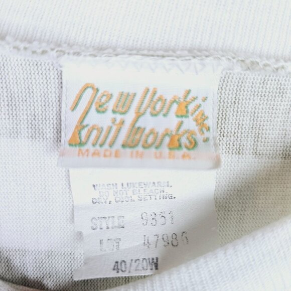 Vintage 90's New York Knit Works, Inc. Tiger Lion Pocket Top w/ Half Sleeve, 20W - Picture 5 of 7